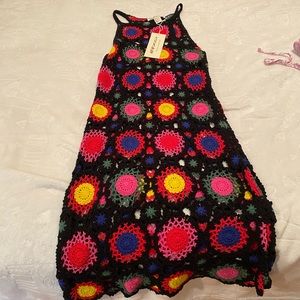 Crochet bohemian style midi dress